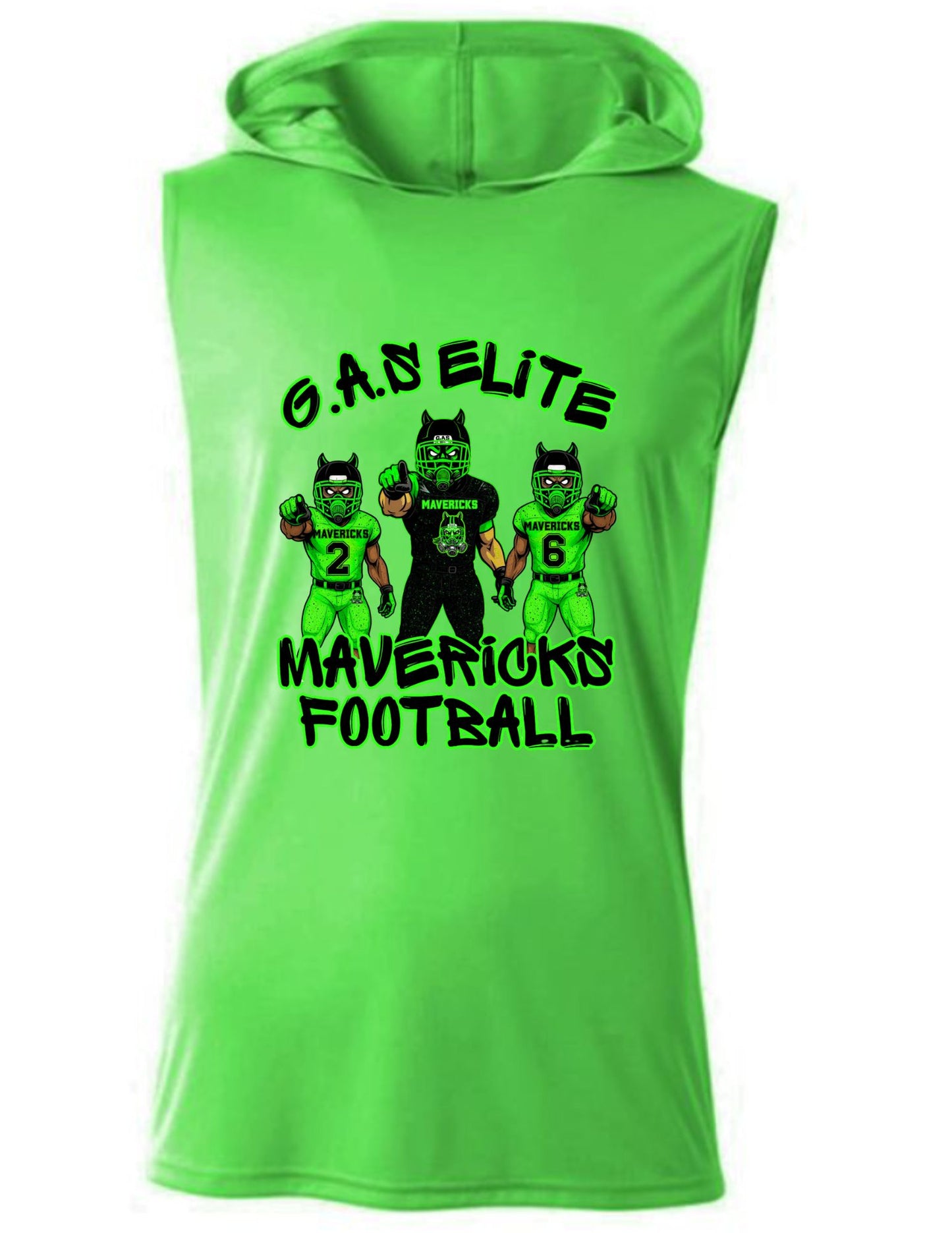 G.A.S. Elite Mavericks Football Sleeveless Hoodie