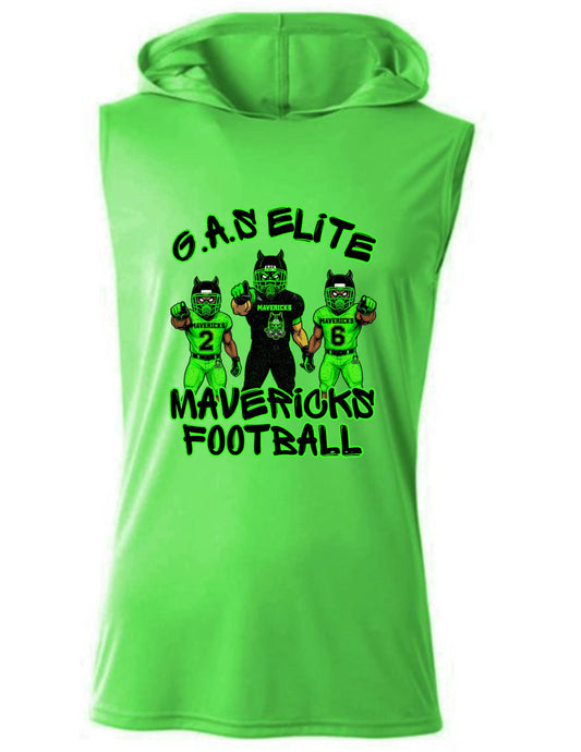 G.A.S. Elite Mavericks Football Sleeveless Hoodie